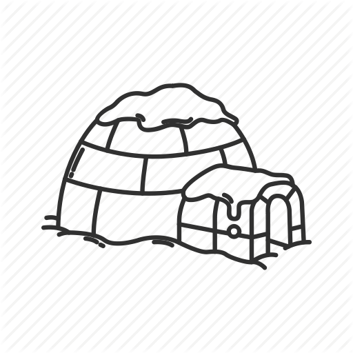 512x512 Collection Of Free Igloo Drawing Sketch. Download On Ubisafe - Igloo Sketch