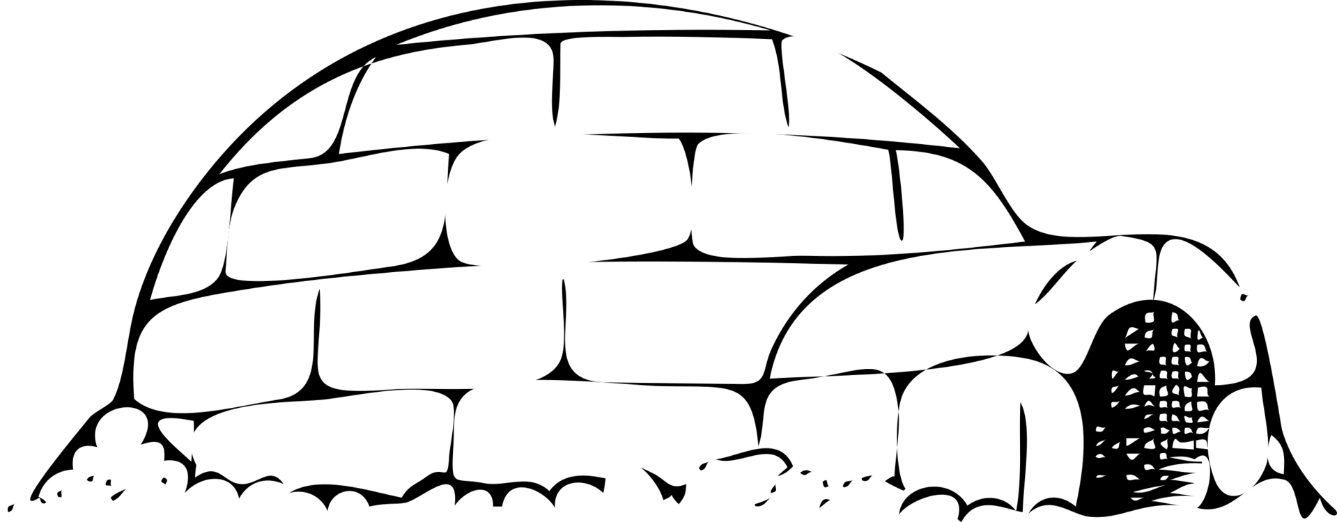 1919x750 Collection Of Free Igloo Drawing. Download On Ubisafe - Igloo Sketch