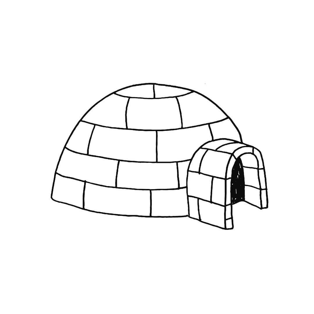 Igloo Sketch at PaintingValley.com | Explore collection of Igloo Sketch