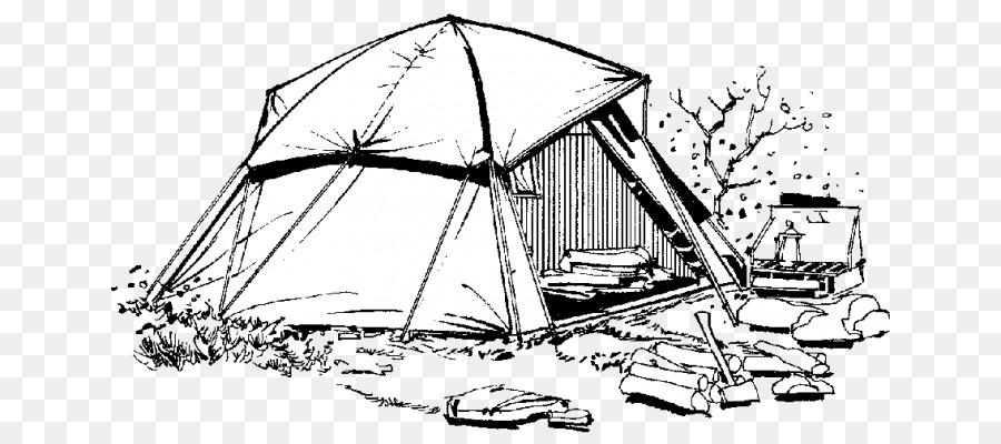 900x400 Tent Drawing Camping Sketch - Igloo Sketch