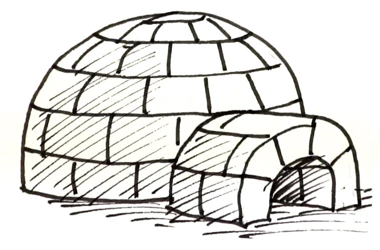 758x500 How To Draw An Igloo Shoo Rayner Author - Igloo Sketch