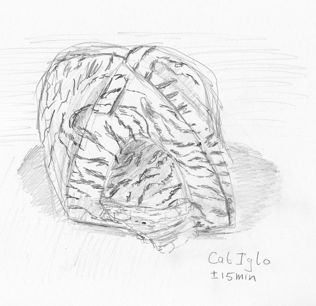 1024x990 Cat Igloo Drawing I Made This Live Drawing Of A Cat Igloo - Igloo Sketch