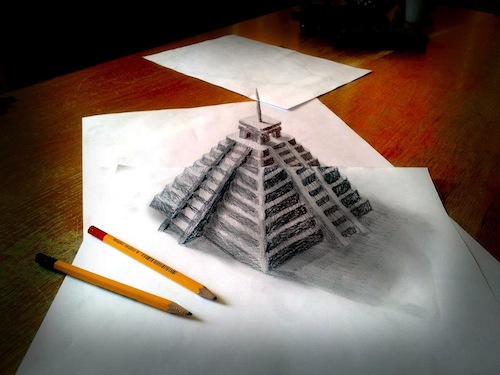 500x375 Artist Sketches Amazing 3d Illusion Drawings - Illusion Sketches