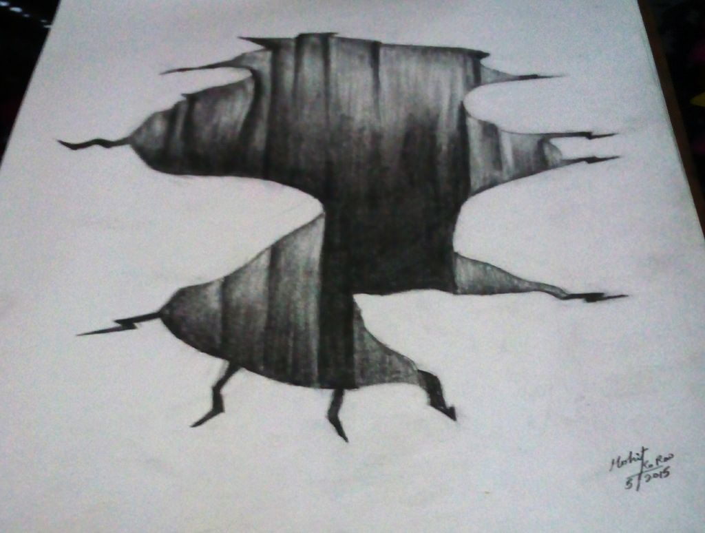 1024x774 3d Pencil Sketch Drawing Nature 3d Illusion Pencil Sketches - Illusion Sketches