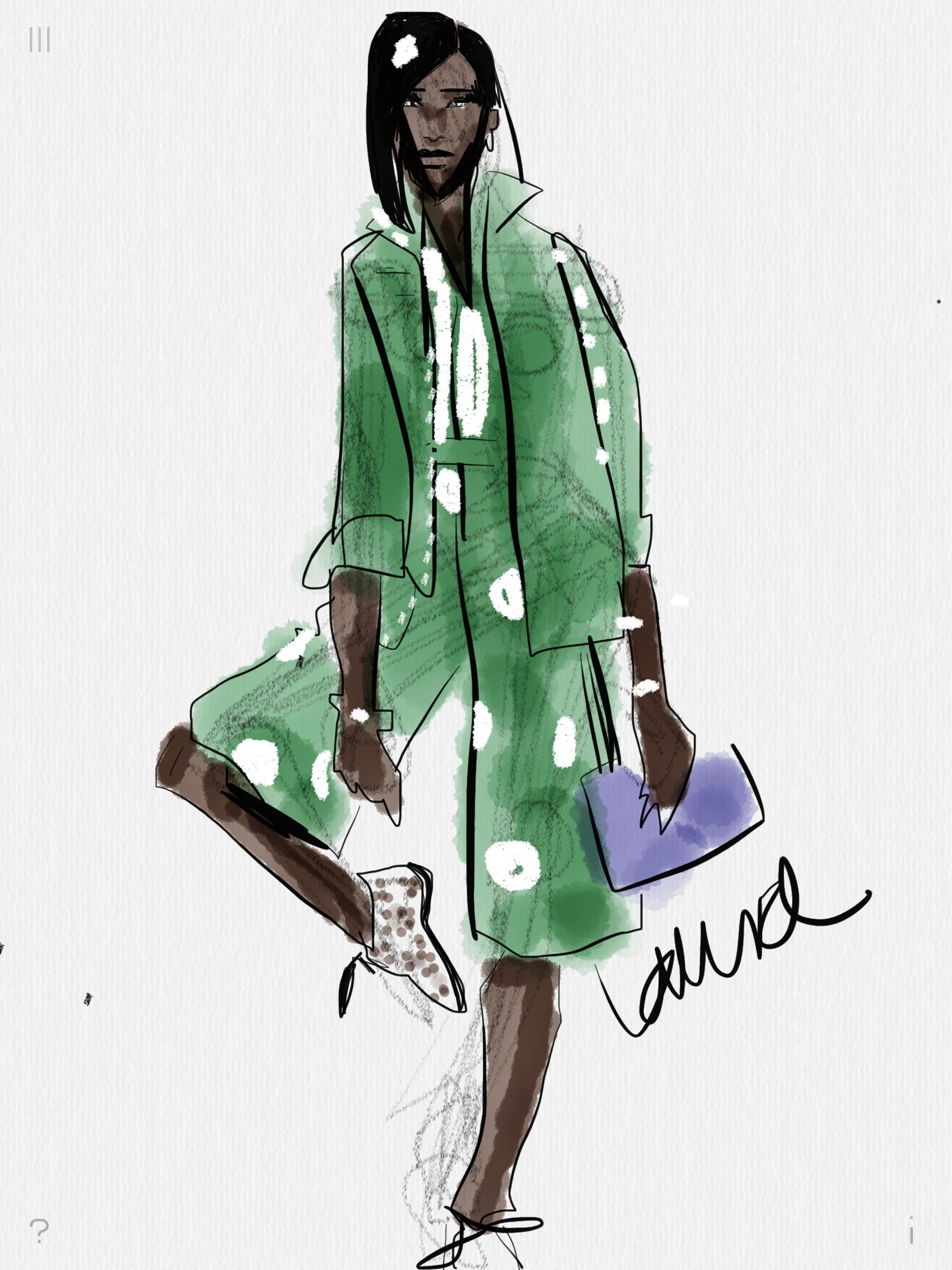 1536x2048 Digital Fashion Sketching With Tayasui Sketches App On Ipad Or - Illustration Sketches