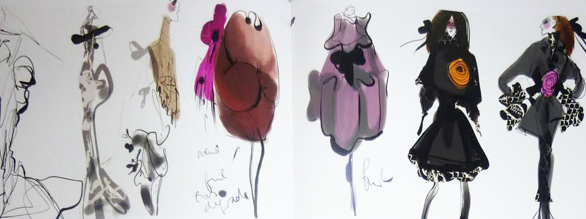 1200x450 A Master Of Fashion Amp Illustration Monsieur Christian Lacroix - Illustrations Sketches