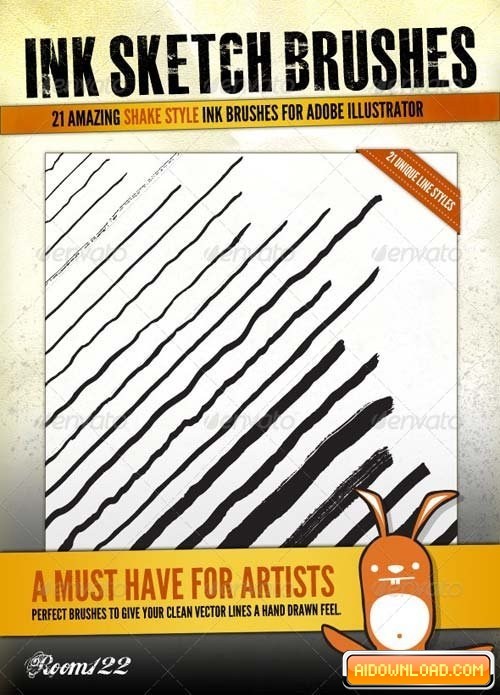 500x695 Ink Sketch Lines 21 Illustrator Brushes Free Download Free - Illustrator Sketch Brushes