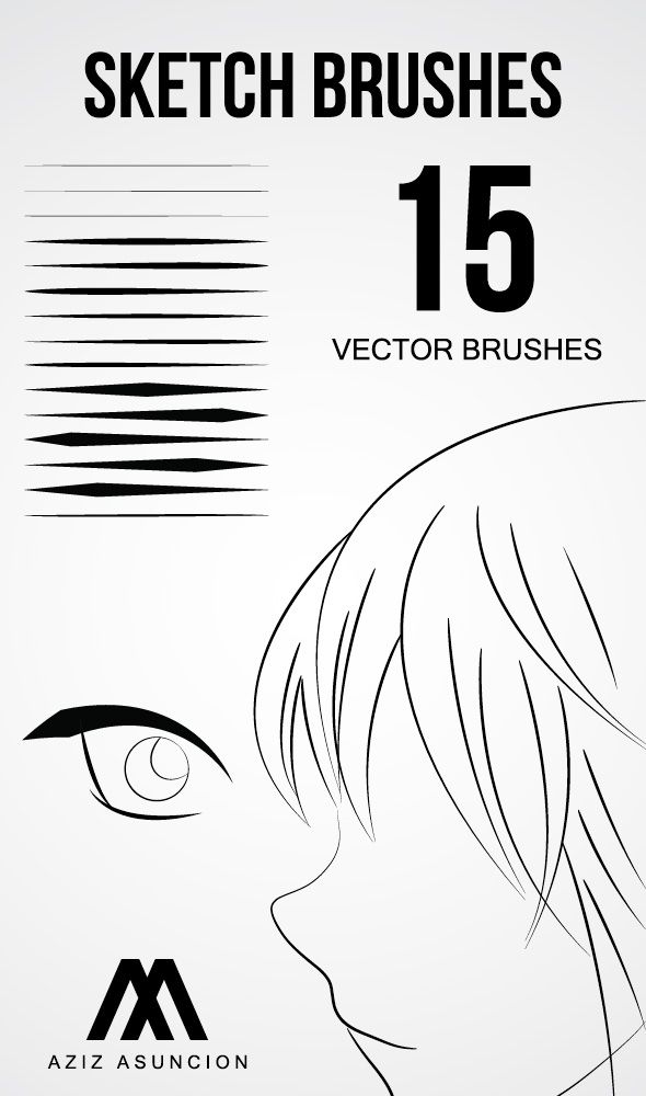 590x1000 Sketch Brushes By A On @ - Illustrator Sketch Brushes