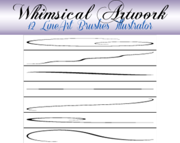 615x490 12 Fine Lineart Brushes For Illustrator - Illustrator Sketch Brushes
