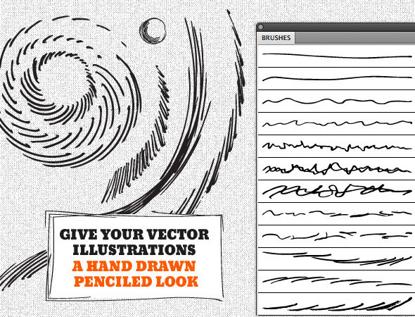 590x450 Amazing Illustrator Brushes Design Freebies - Illustrator Sketch Brushes