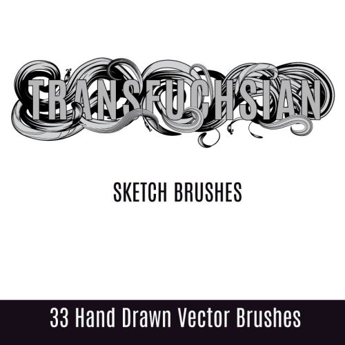 500x500 Set Of Vector Hand Drawn Sketch Effect Brushes For Illustrator - Illustrator Sketch Effect