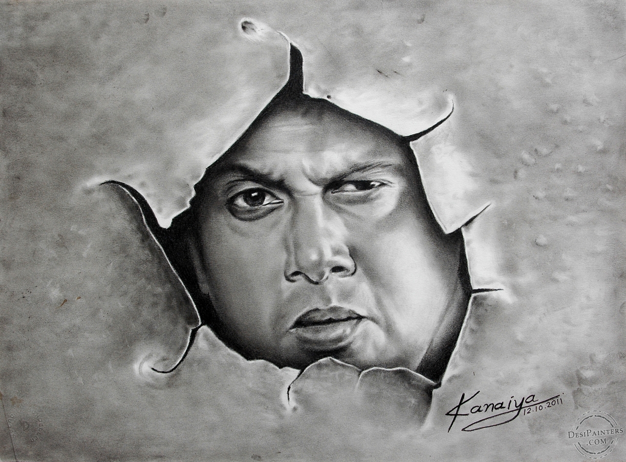 1223x902 Charcoal Sketch Of Govinda - Images Charcoal Sketch
