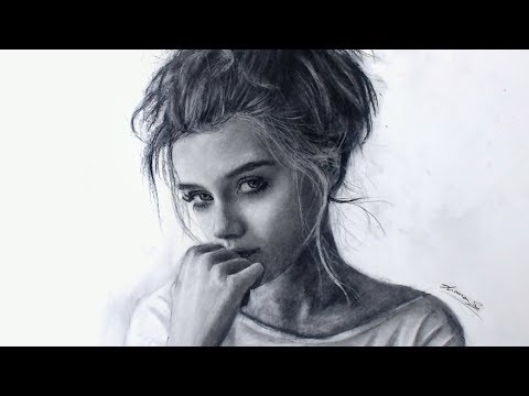 480x360 Gorgeous Young Girl In Charcoal Drawing 11 19 Workshop Art Drawing - Images Charcoal Sketch