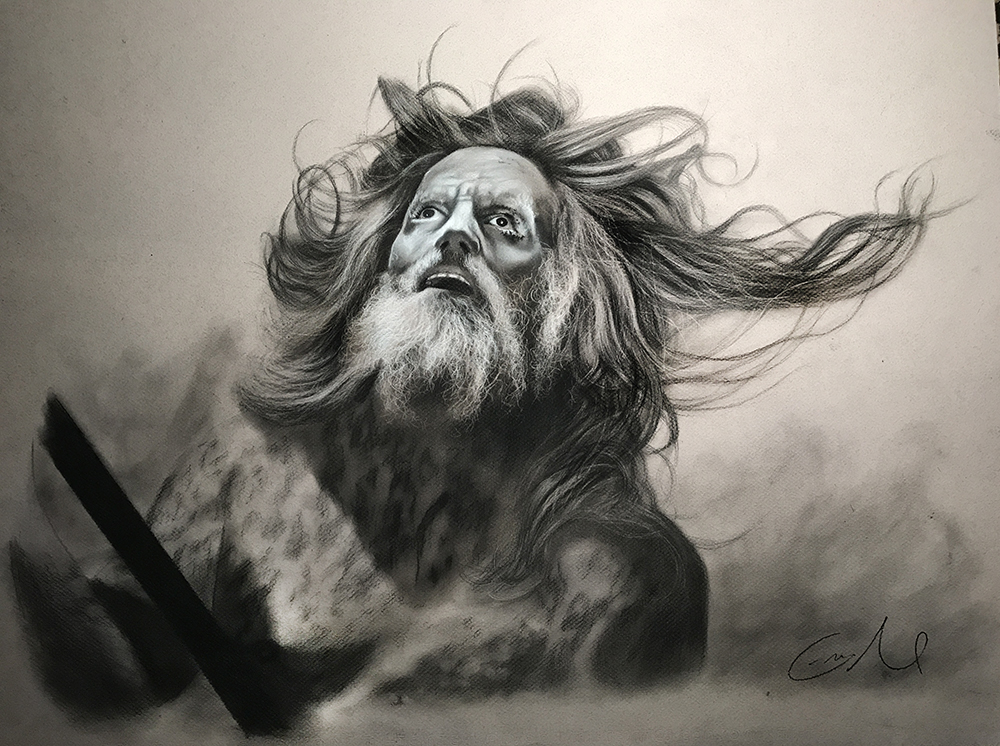 1000x746 Preliminary Charcoal Sketch Art For Canto 3 Charon Figurative - Images Charcoal Sketch