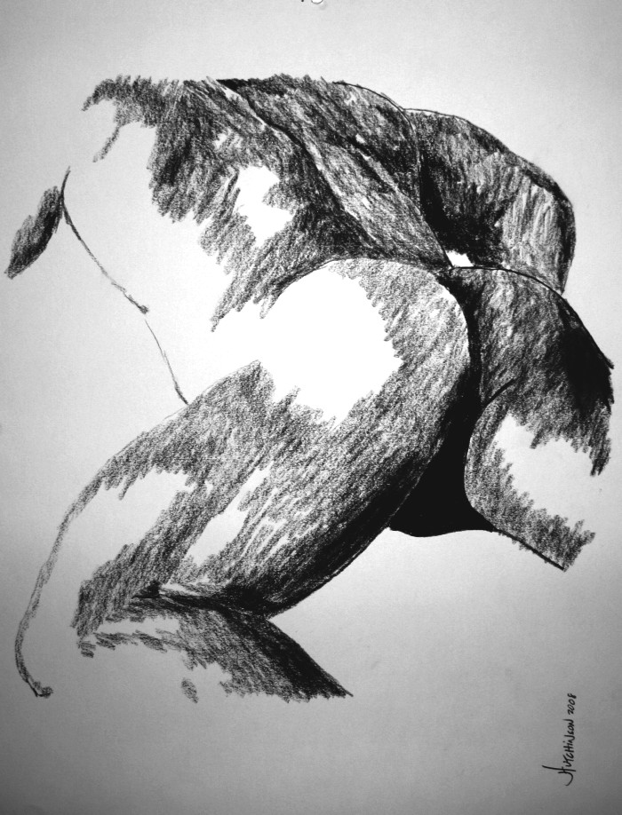 700x918 Acrylic Over Charcoal Sketches - Images Charcoal Sketch