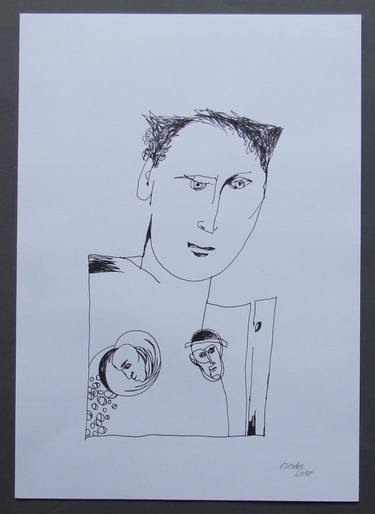 375x514 Imagine Drawing By Csendes Csaba Saatchi Art - Imagine Sketch