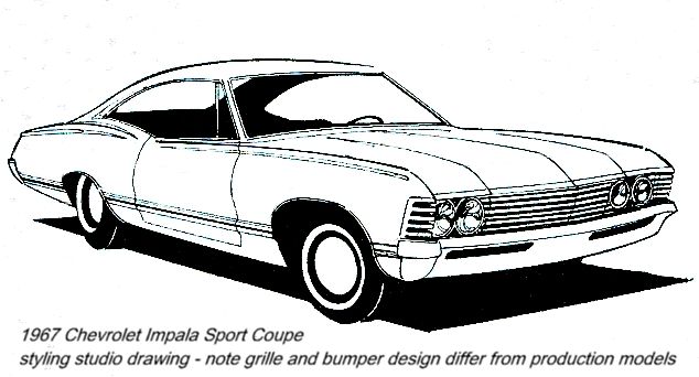 1964 chevy impala drawing