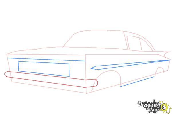 600x400 How To Draw A Chevrolet Impala - Impala Sketch
