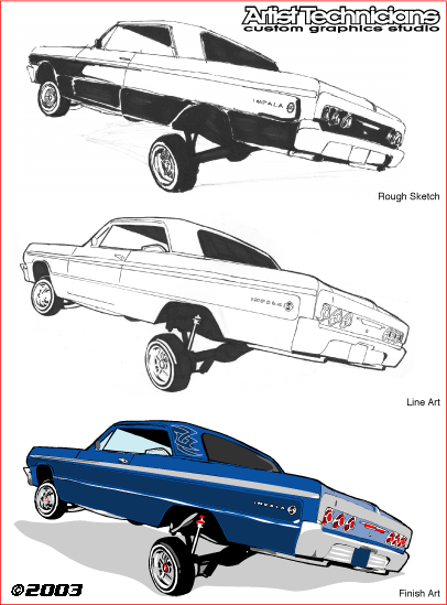 406x549 Impala 1964 - Impala Sketch