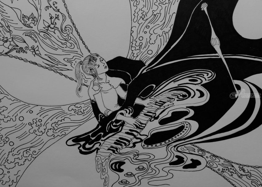 850x607 Improvisation Drawings Sketch By Victoria Trok - Improvisation Sketch