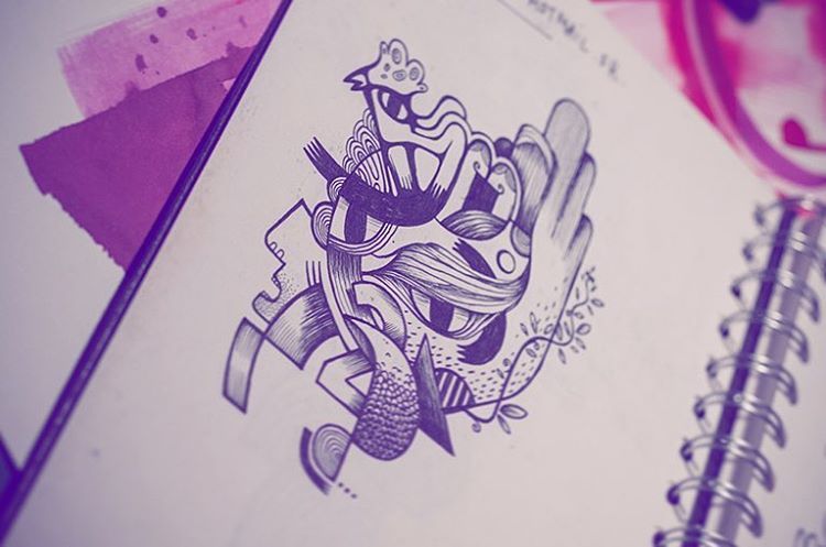 750x497 Drawing - Improvisation Sketch