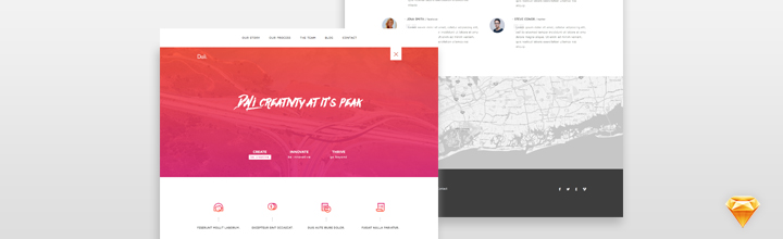 720x220 How To Design A Web Template In Sketch App - In Sketch
