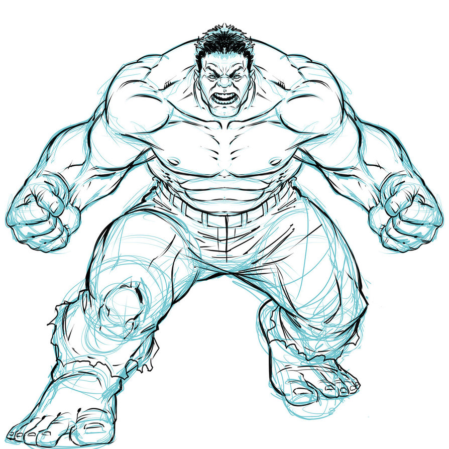 894x894 Images Of Incredible Hulk Sketches - Incredible Hulk Sketch