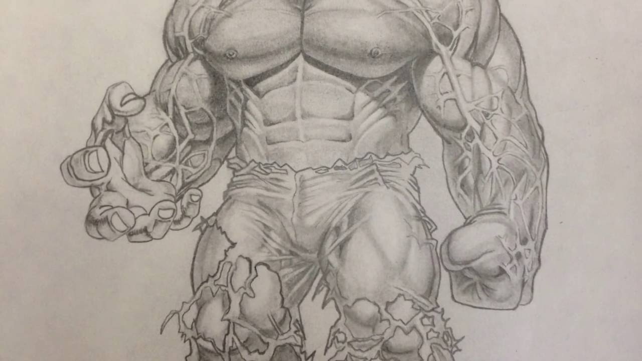 1280x720 Incredible Hulk Pencil Drawing - Incredible Hulk Sketch