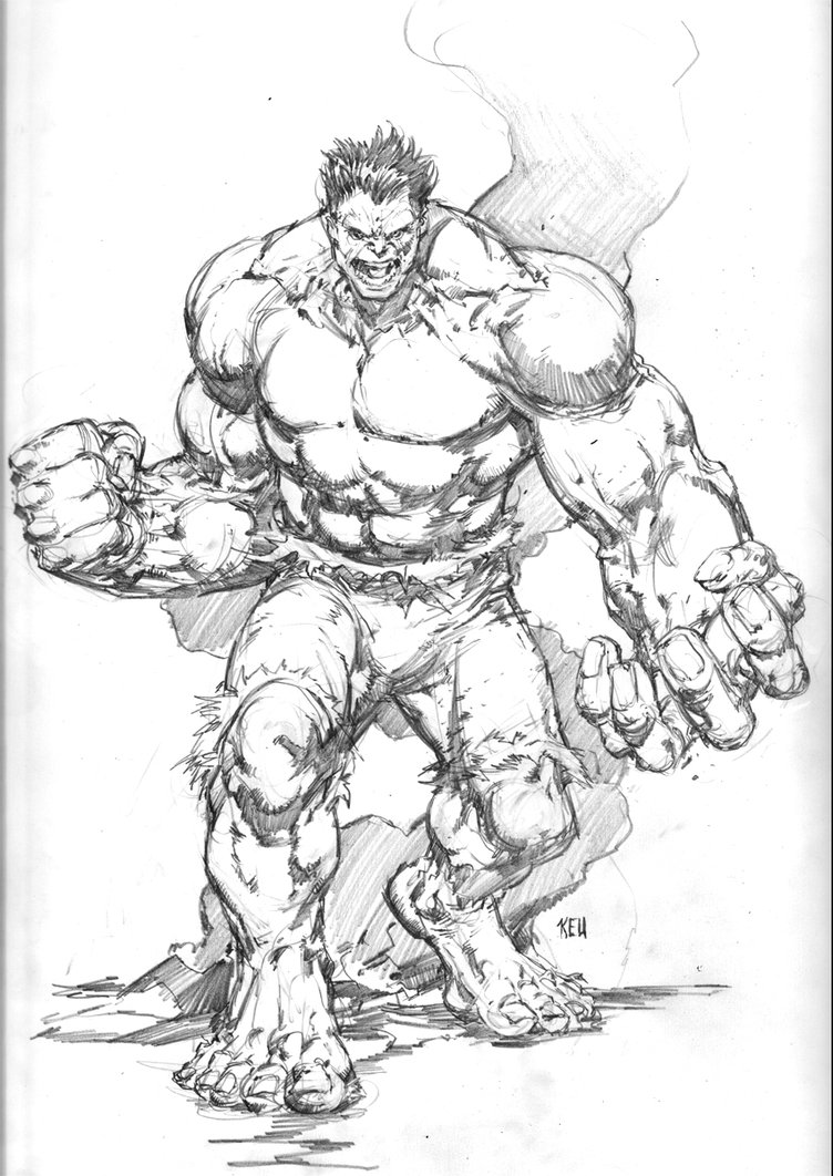 Incredible Hulk Sketch at PaintingValley.com | Explore collection of ...