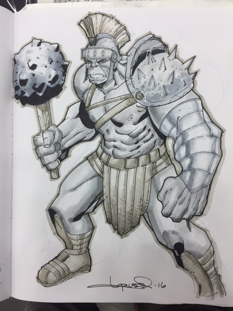 480x640 Aaron Lopresti Planet Hulk Comic Convention Sketch The - Incredible Hulk Sketch