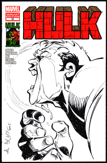 421x640 Al Bigley Illustration Art For Sale! Incredible Hulk Sketch Cover! - Incredible Hulk Sketch