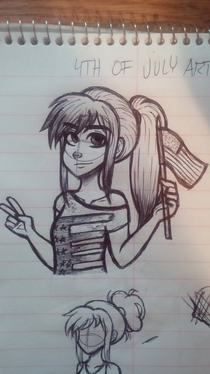 670x1191 Happy Independence Day!! Sketch By Hayley1432 - Independence Day Sketch