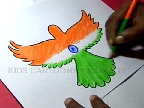480x360 How To Draw Independence Day Parrot Design Step By Step - Independence Day Sketch