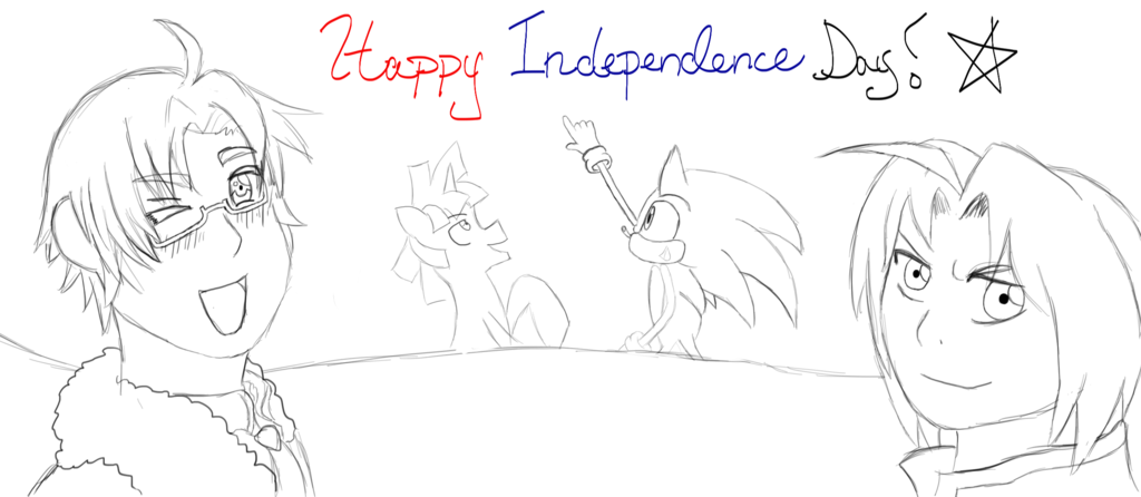 1024x446 Happy Independence Day Sketch By Solratic - Independence Sketch