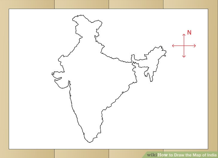 728x529 How To Draw The Map Of India (With Pictures) - India Map Sketch