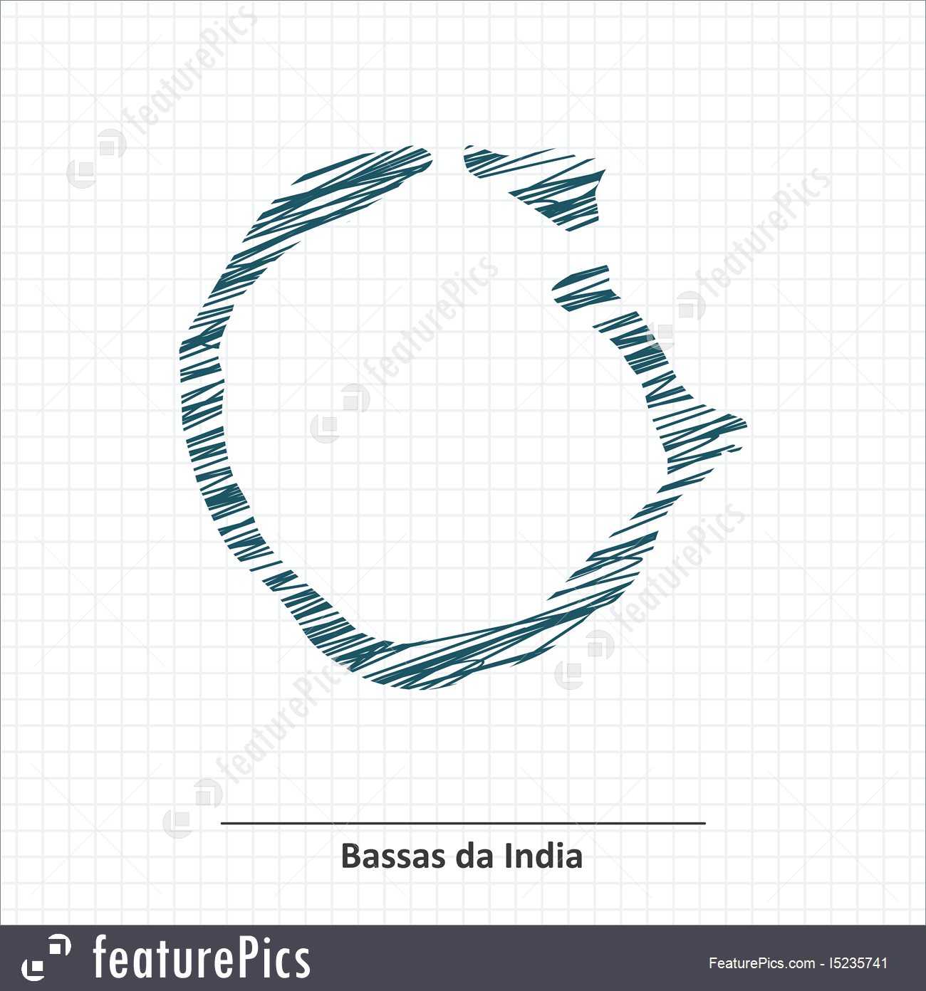 1300x1392 Illustration Of Doodle Sketch Of Bassas Da India Map - India Map Sketch