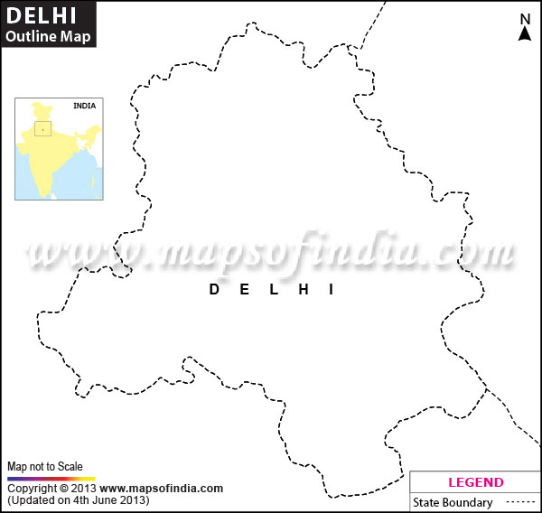 600x568 India Map Sketch Delhi Outline Map Blank Map Of Delhi 600 X 568 - India Map Sketch
