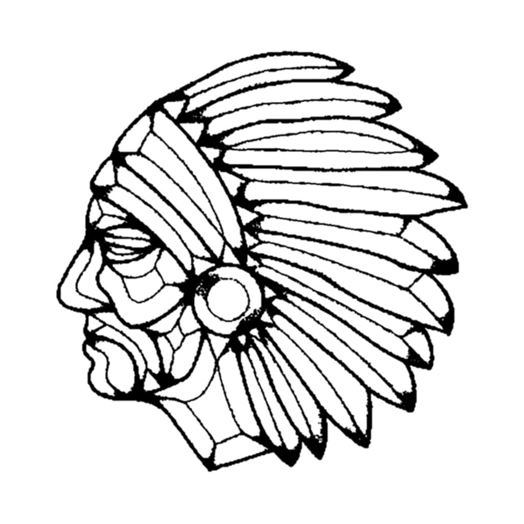 1024x1024 Indian Chief Beveled Glass Cluster Glass House Store - Indian Chief Sketch