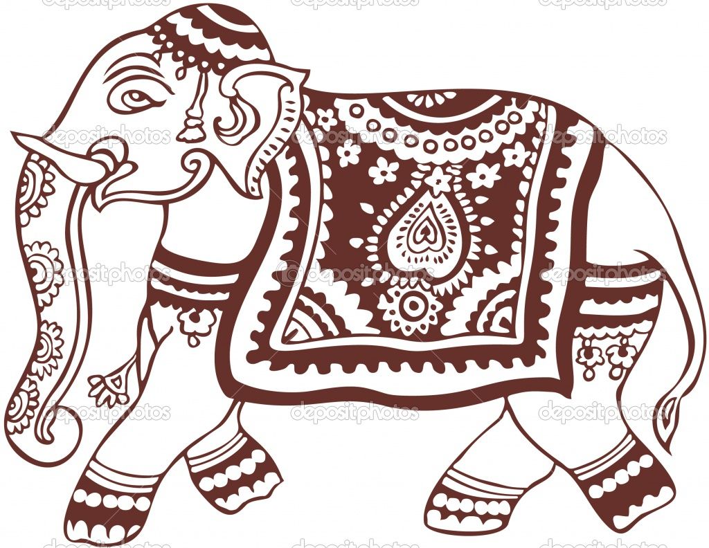 1024x792 Indian Elephant Design Elephant Things Elephant - Indian Elephant Sketch