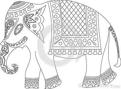 400x295 Indian Elephant Outline Simple Sketch Stock Illustrations, Vectors - Indian Elephant Sketch