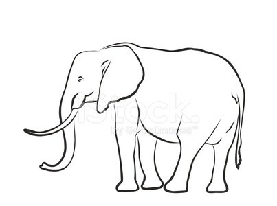 403x300 Sketch Of A Big Stock Vectors - Indian Elephant Sketch
