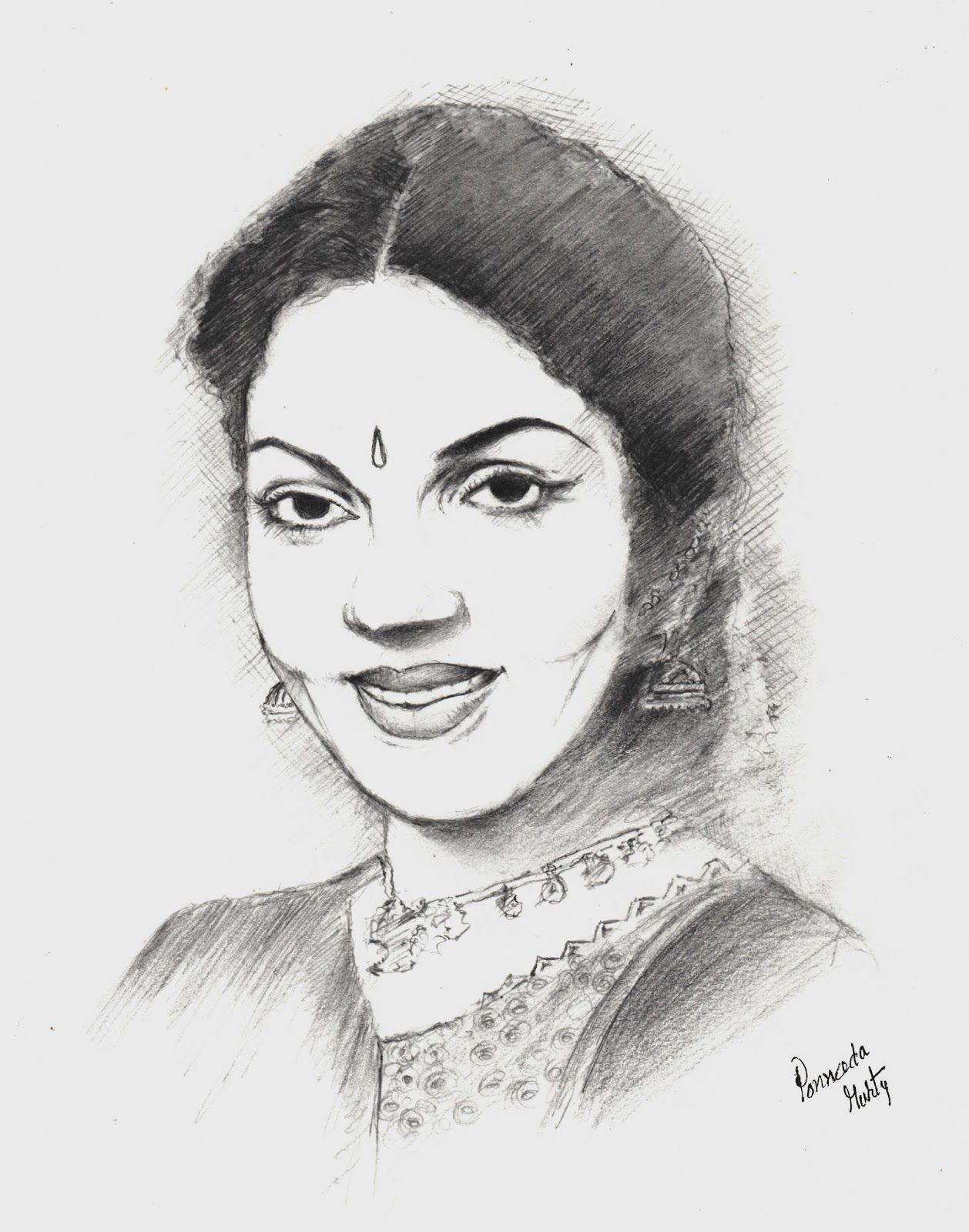 1258x1600 Pencil Sketch Of Famous Indian Personalities - Indian Face Sketch