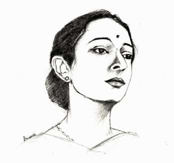 350x328 Touchtalent - Indian Face Sketch