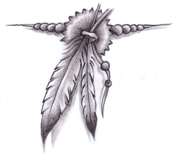 363x329 Collection Of Indian Feather Tattoo Design - Indian Feather Sketch