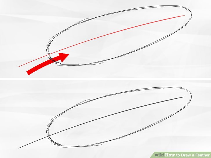 728x546 How To Draw A Feather 8 Steps (With Pictures) - Indian Feather Sketch