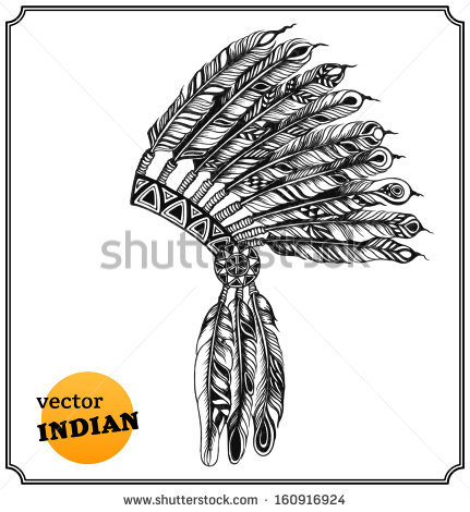 431x470 Collection Of Indian Feather Hat Drawing High Quality, Free - Indian Feather Sketch