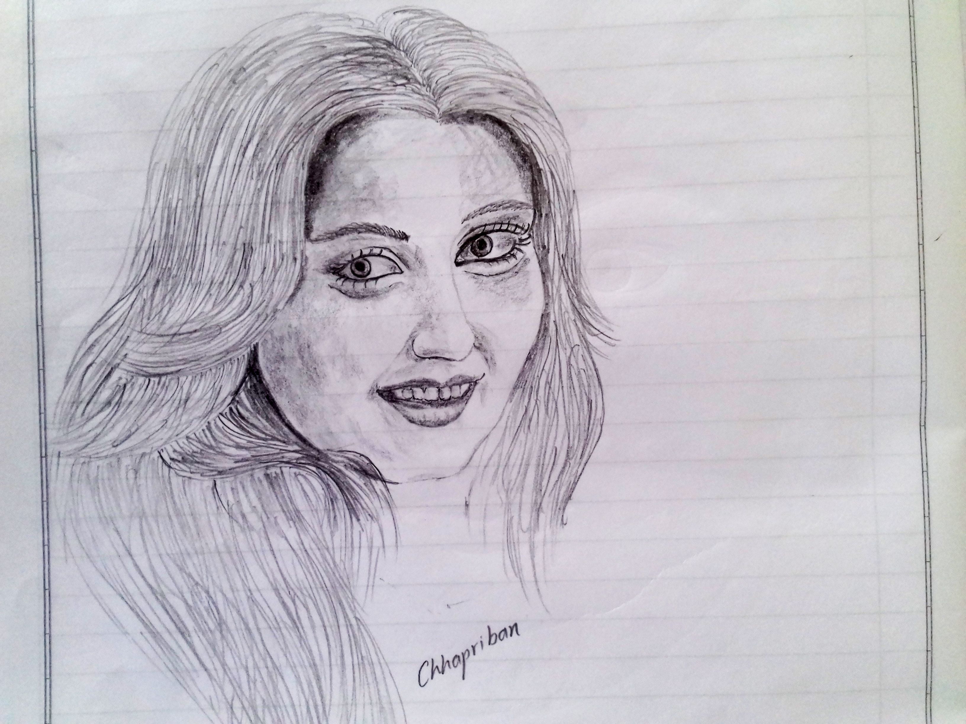 3264x2448 Cute Indian Girl Pencil Sketch Indian Girls - Indian Girl Sketch