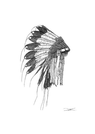 400x563 Indian Headdress - Indian Headdress Sketch