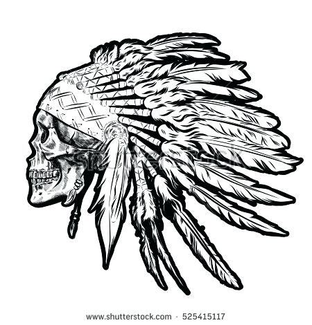 450x470 Images Of Indian Headdress Coloring Pro - Indian Headdress Sketch