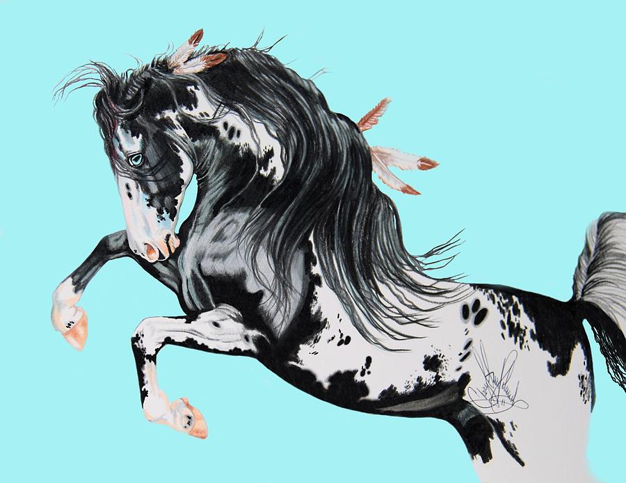 900x695 Indian War Pony - Indian Horse Sketch